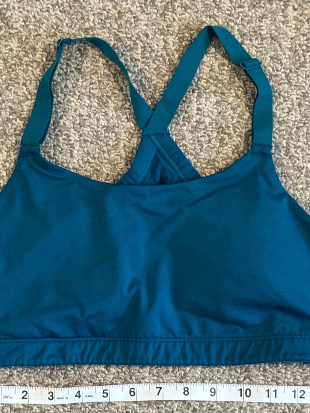 Calla Women’s Teal Cross-Back Sports Bra Size Medium
